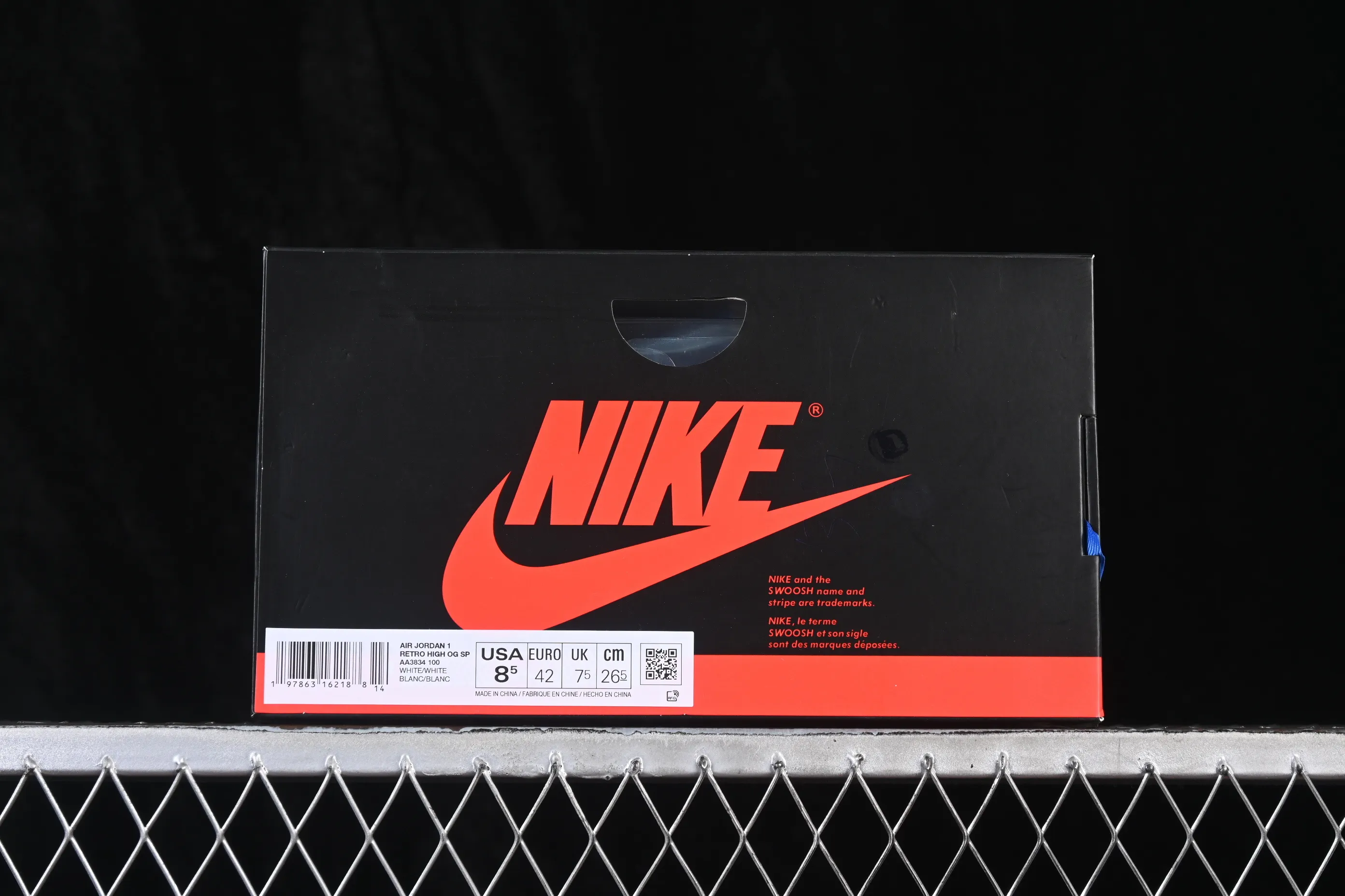 All categories Air Jordan Jordan series basketball shoes Air Jordan 1 High OG version Off White x Air Jordan OW AJ1 Joe 1 joint white high-top basketball shoes AA3834-100